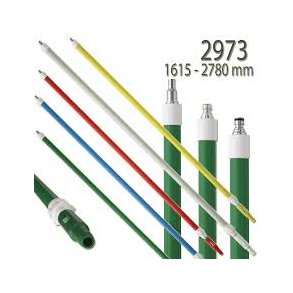 Aluminiums Teleskopskaft m/vandgenneml�b og kobling, 1615-2780mm.