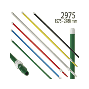 Aluminium Teleskopskaft m/vandgenneml�b, 1575-2780mm.