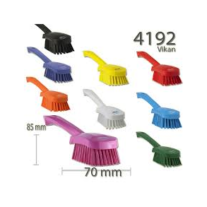 Vaskebrste m/kort skaft. Stiv.